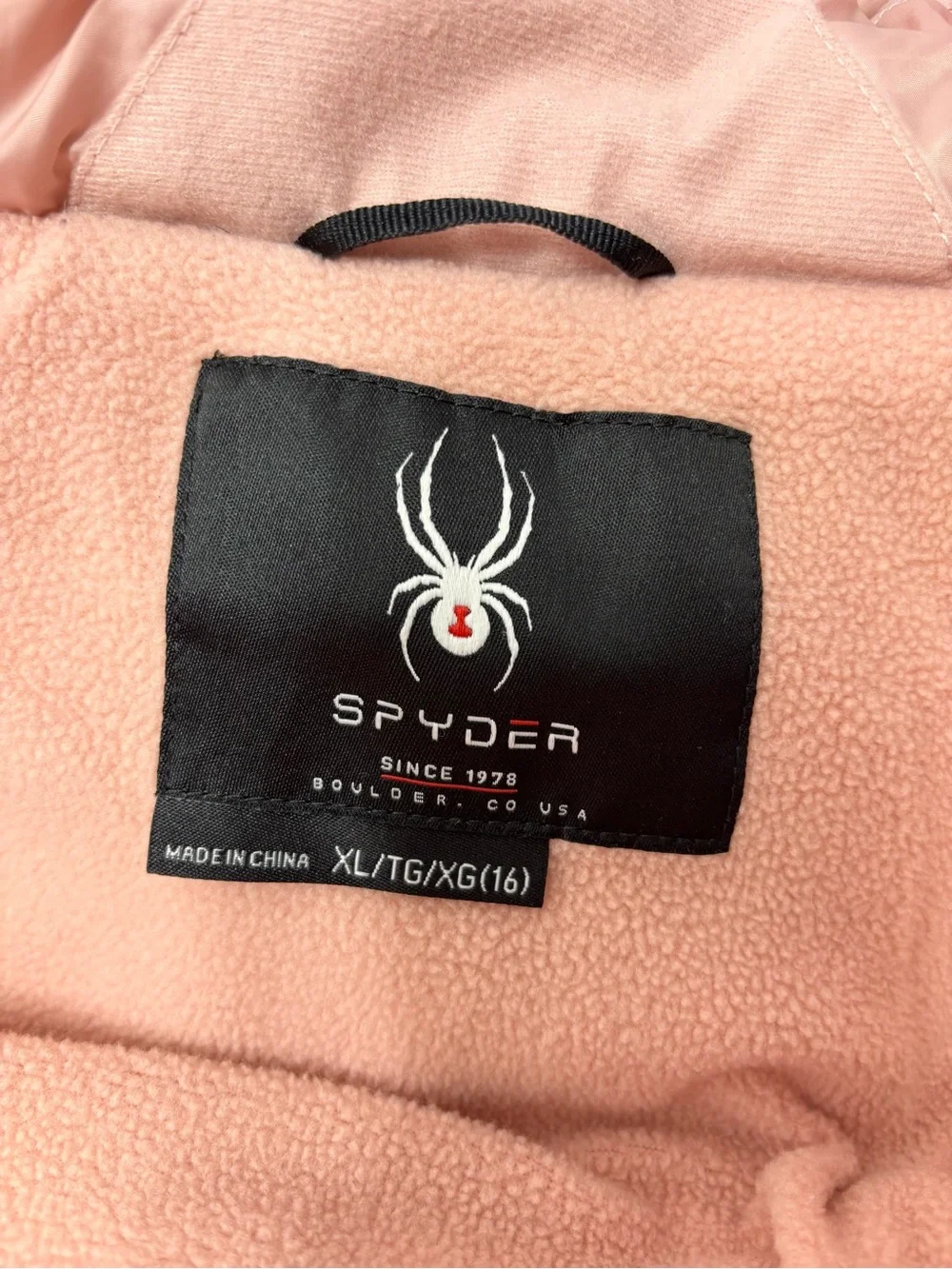 Spyder Rose Pink Quilted‎ Fleece-Lined Jacket / Coat Size XL